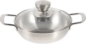 Portable Outdoor Cooking Pot Hot Pot for Camping and Picnics Stainless Steel Design -Scald Handles Easy to Clean Non-Stick