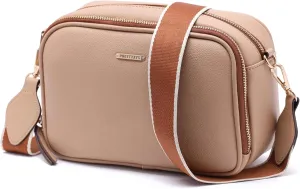 Prettyzys Crossbody Bags for Women, Medium Size Shoulder Handbags, Satchel Purse with Multi Zipper Pocket