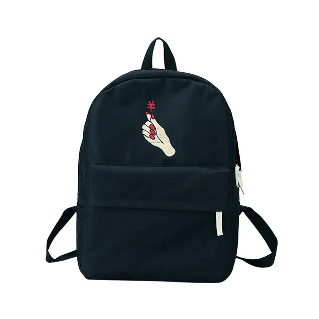 Printed Canvas Backpack For Woman (Various Colors)