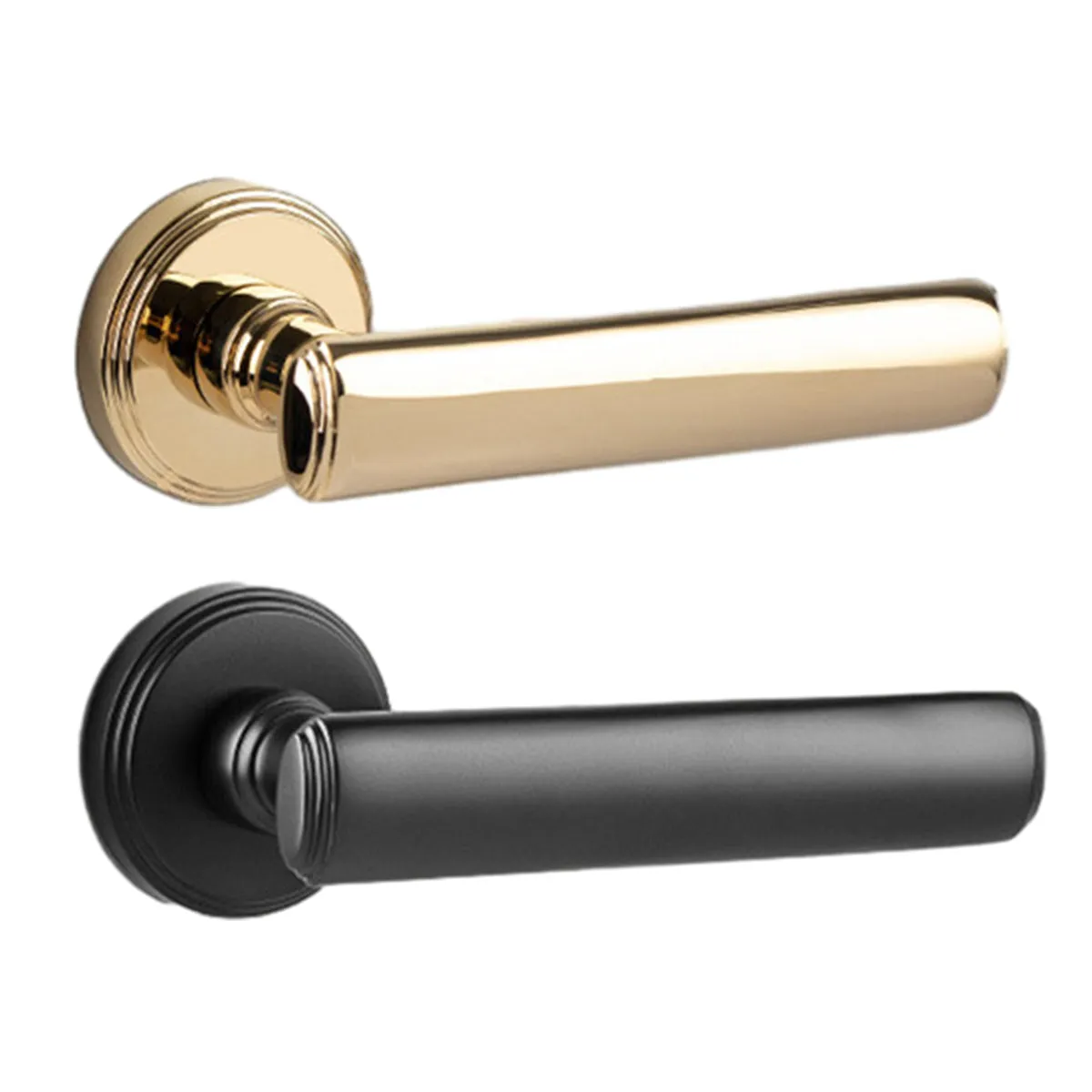 Privacy Door Handles – Stylish, Secure Brushed Brass Lockable Door Handle Black