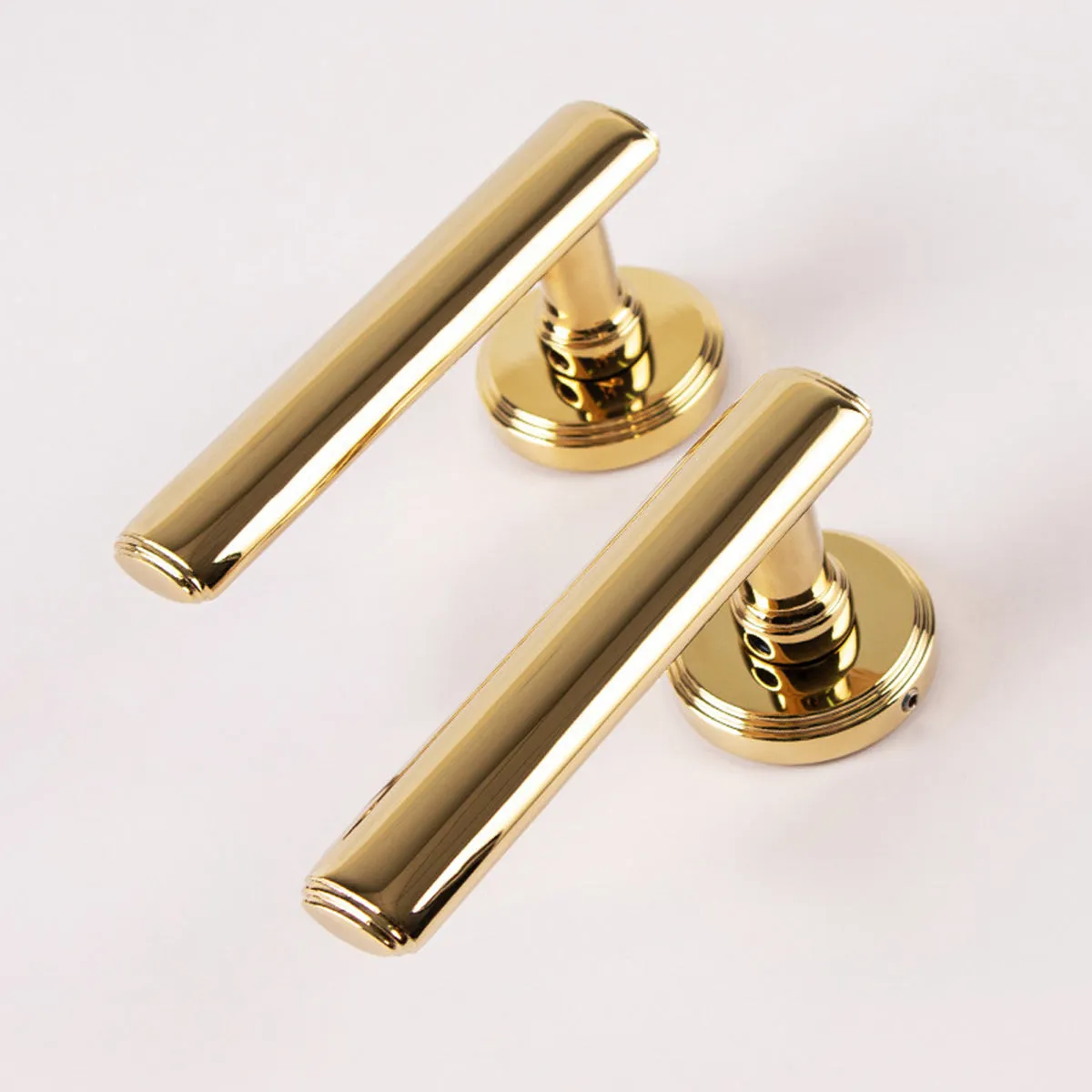 Privacy Door Handles – Stylish, Secure Brushed Brass Lockable Door Handle Black