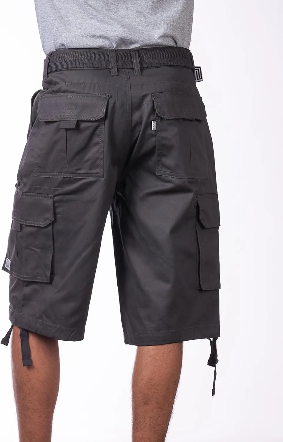 Pro Club Men's Cotton Twill Cargo Shorts with Belt - Regular and Big & Tall Sizes