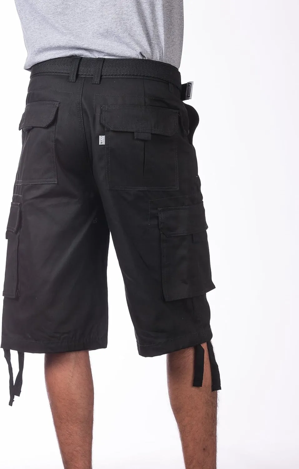 Pro Club Men's Cotton Twill Cargo Shorts with Belt - Regular and Big & Tall Sizes