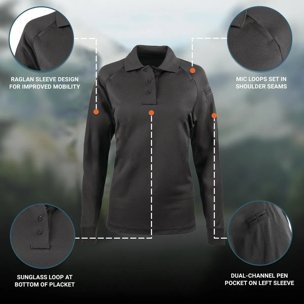 Propper Raglan Long Sleeve Utility Womens Polo