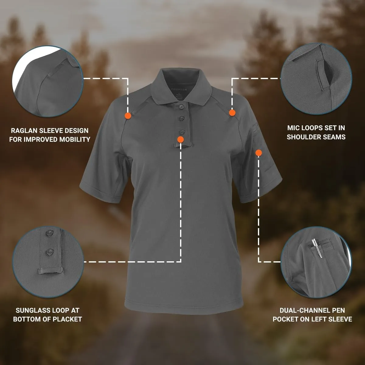 Propper Raglan Short Sleeve Utility Women's Polo