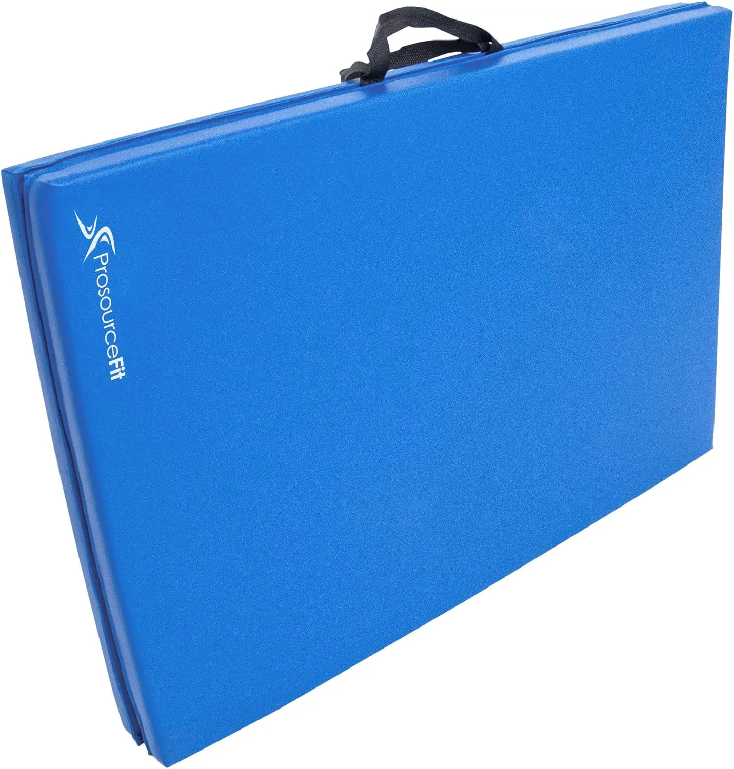 ProsourceFit Bi-Fold Folding Thick Exercise Mat 6’x2’ with Carrying Handles for MMA, Gymnastics Core Workouts, Grey