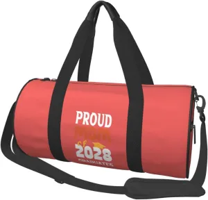 Proud Mom Class Of 2028 Graduate Duffel Bag Gym Bag Travel Sports Tote Large Foldable Beach Swim Yoga2