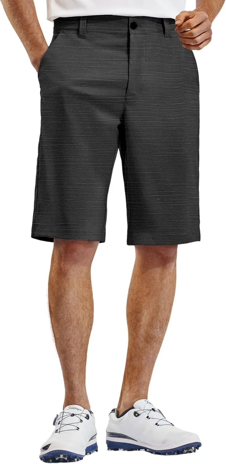 PULI Mens Golf Hiking Shorts Lightweight Casual Dress 12" Inseam Work Stretch Travel Hybrid Quick Drying with Pockets