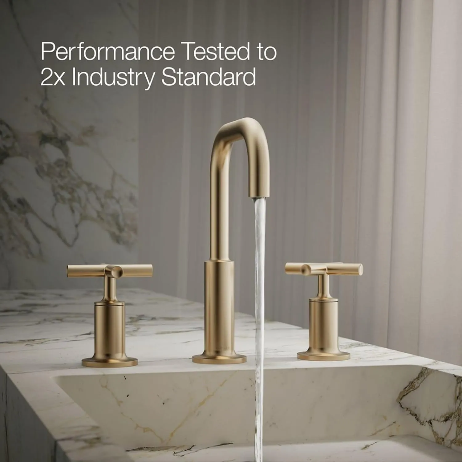 Purist® Widespread Bathroom Sink Faucet with Low Cross Handles