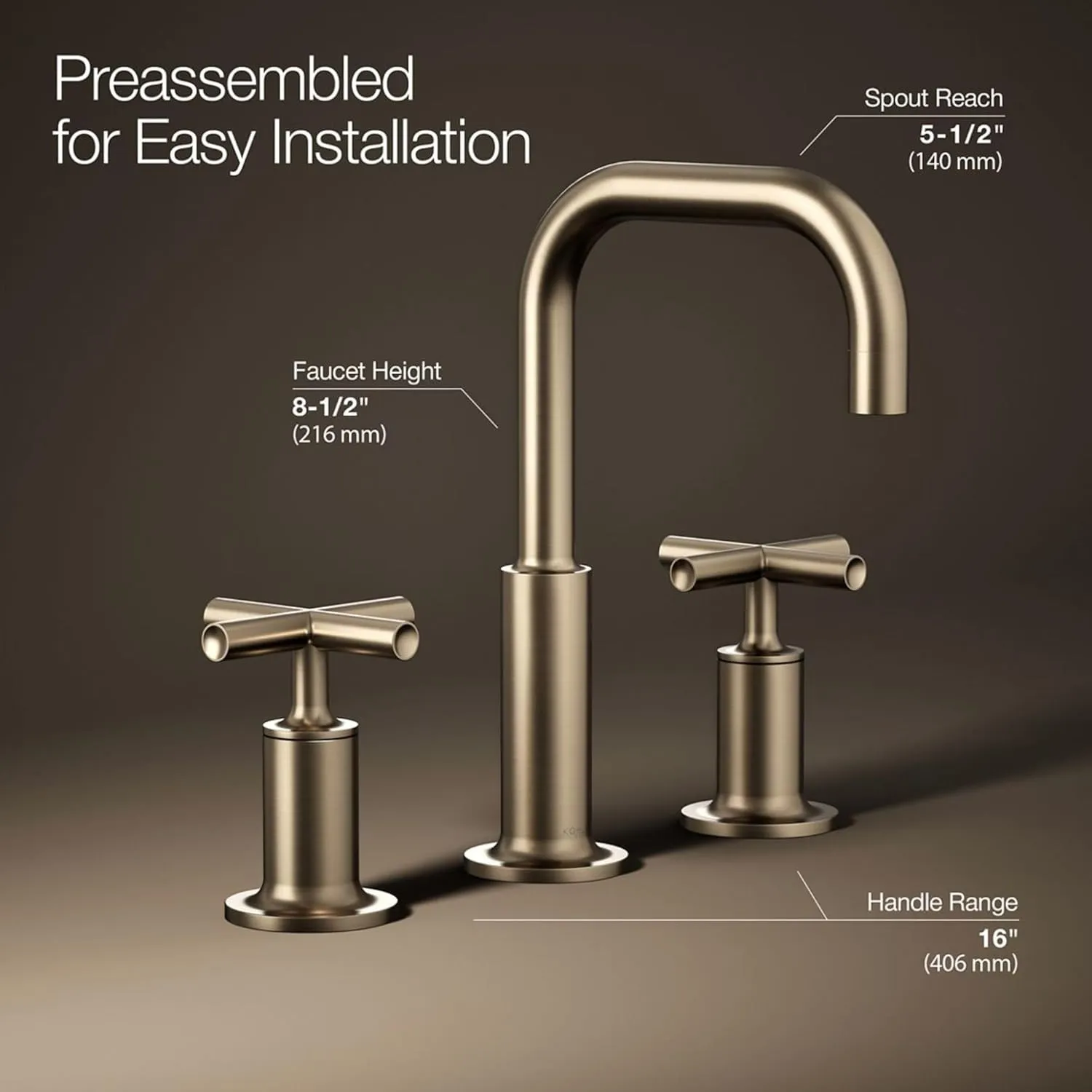 Purist® Widespread Bathroom Sink Faucet with Low Cross Handles