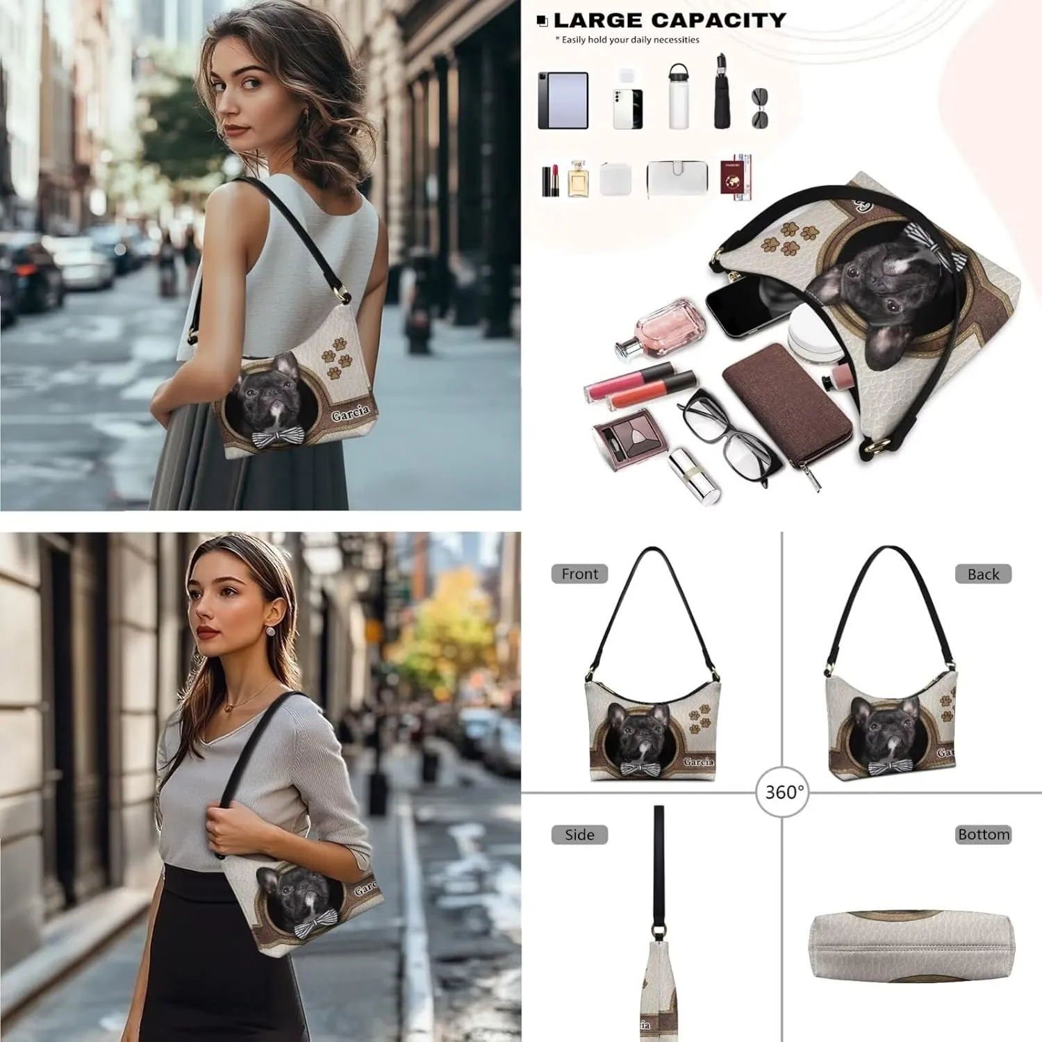 Purse and Wallet Set for Women Lightweight Underarm Purse Hobo Bag Shoulder Bag with Leather Wallet for Women Lady