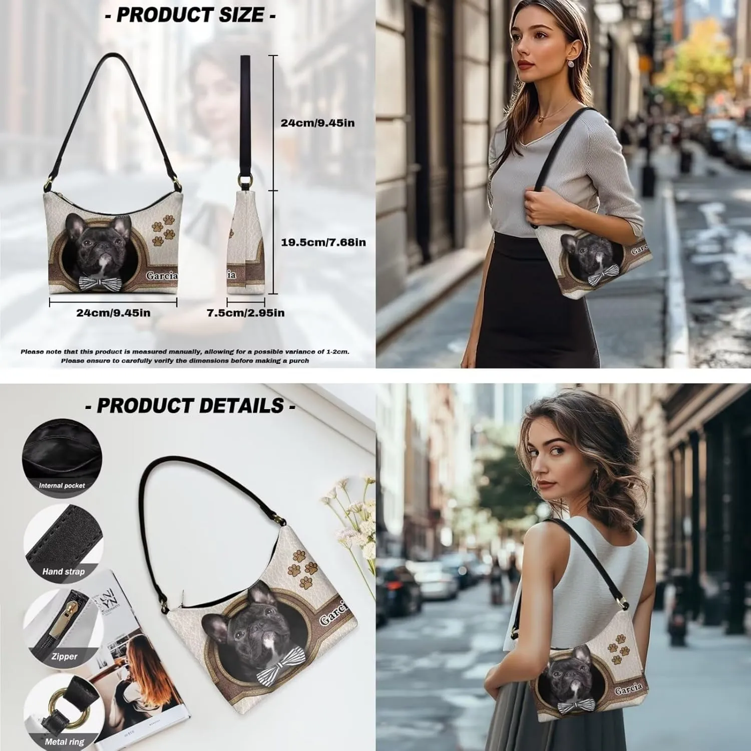 Purse and Wallet Set for Women Lightweight Underarm Purse Hobo Bag Shoulder Bag with Leather Wallet for Women Lady