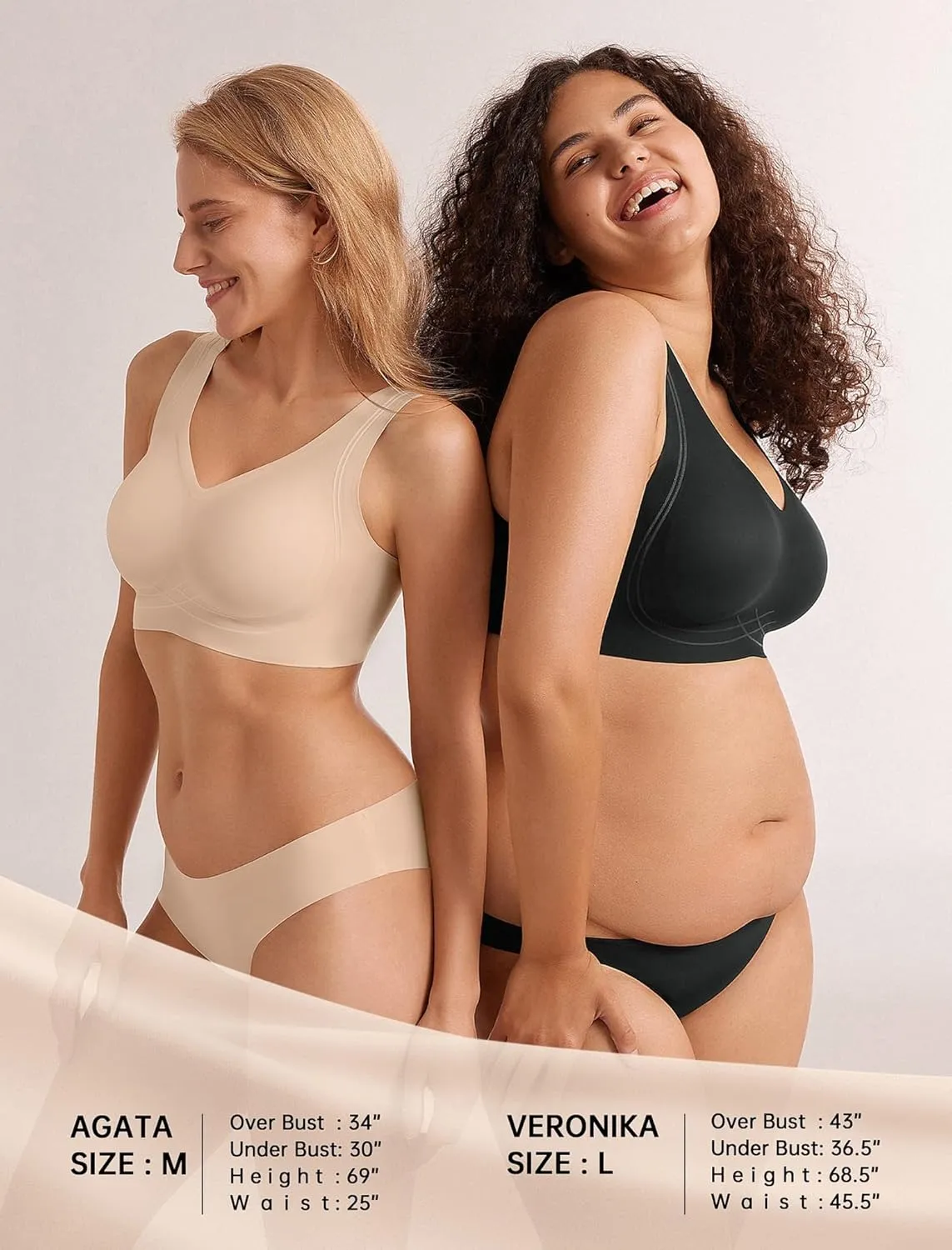 Push Up Bra for Women Wireless Bralettes No Underwire Seamless Tshirt Bras