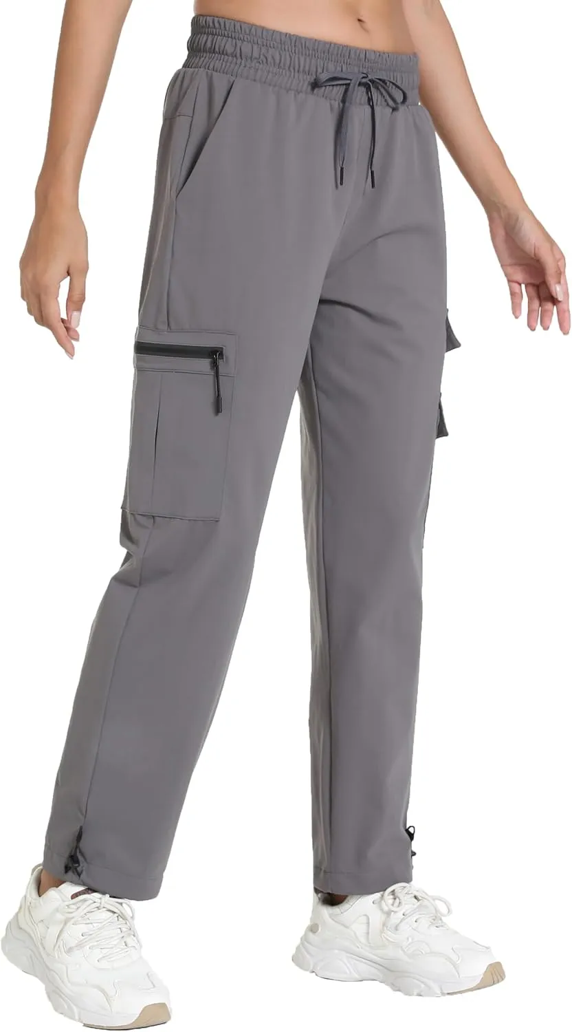 Quick Dry Women's Cargo Pants with Pockets Lightweight Hiking Joggers for Workout Athletic Casual Outdoor Camping