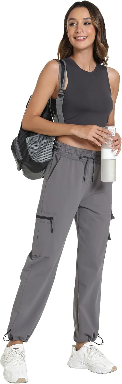 Quick Dry Women's Cargo Pants with Pockets Lightweight Hiking Joggers for Workout Athletic Casual Outdoor Camping