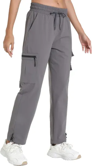Quick Dry Women's Cargo Pants with Pockets Lightweight Hiking Joggers for Workout Athletic Casual Outdoor Camping