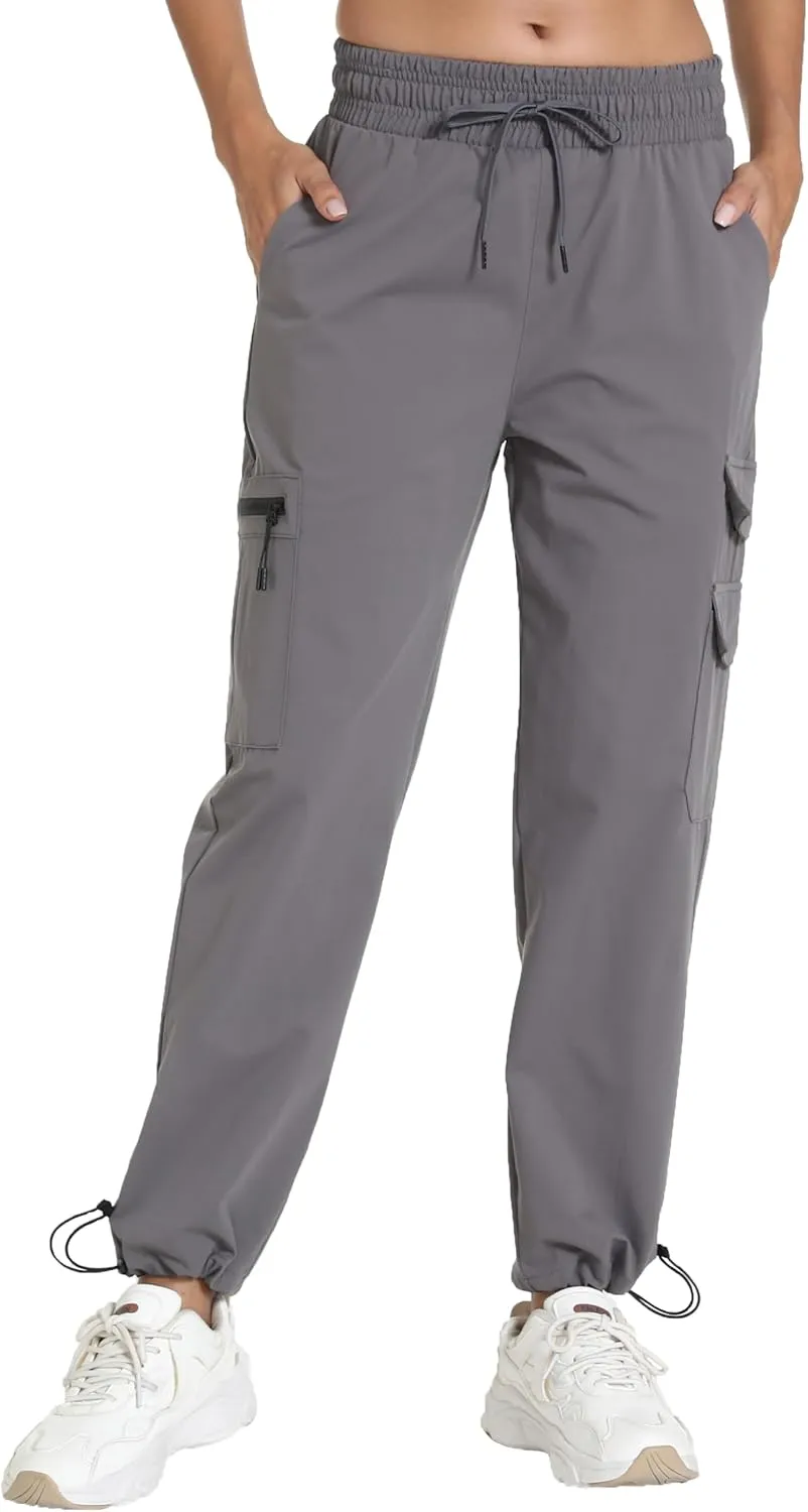 Quick Dry Women's Cargo Pants with Pockets Lightweight Hiking Joggers for Workout Athletic Casual Outdoor Camping