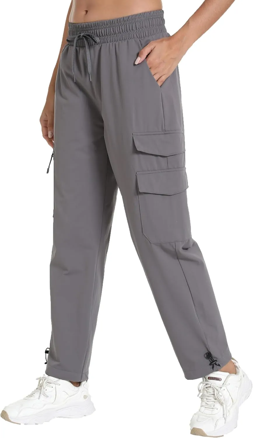 Quick Dry Women's Cargo Pants with Pockets Lightweight Hiking Joggers for Workout Athletic Casual Outdoor Camping