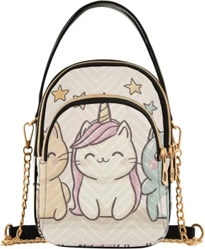 Quilted Crossbody Bags for Women Chain Bags with Leather Handle