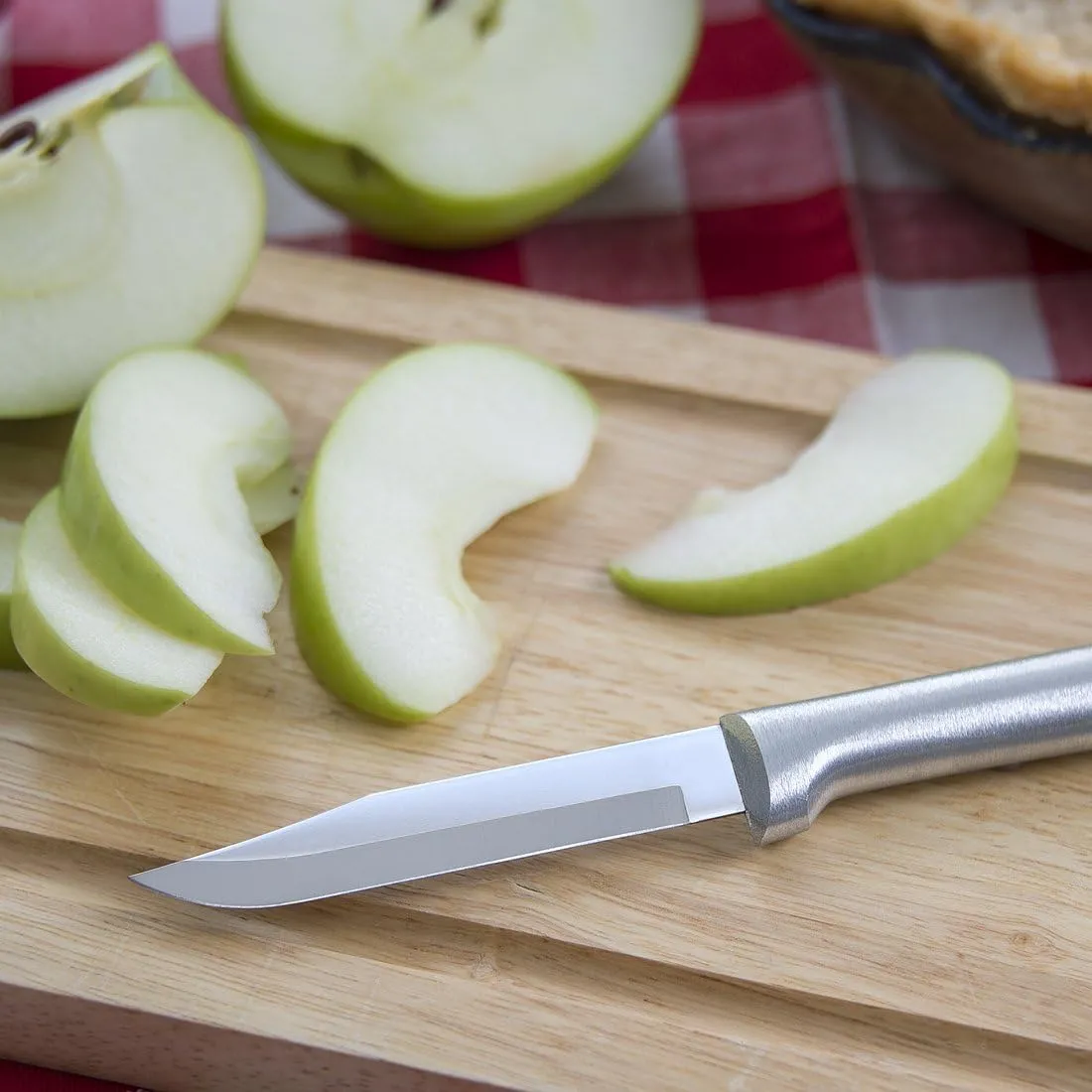 Rada Cutlery Essential Oak Block Set, Silver Handles