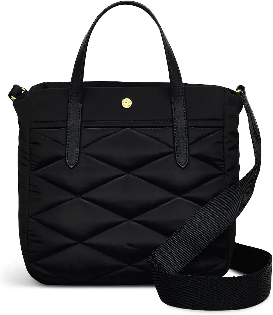 RADLEY London Haymarket Lane Responsible Women's Small Recycled Fabric Ziptop Satchel Bag, Black
