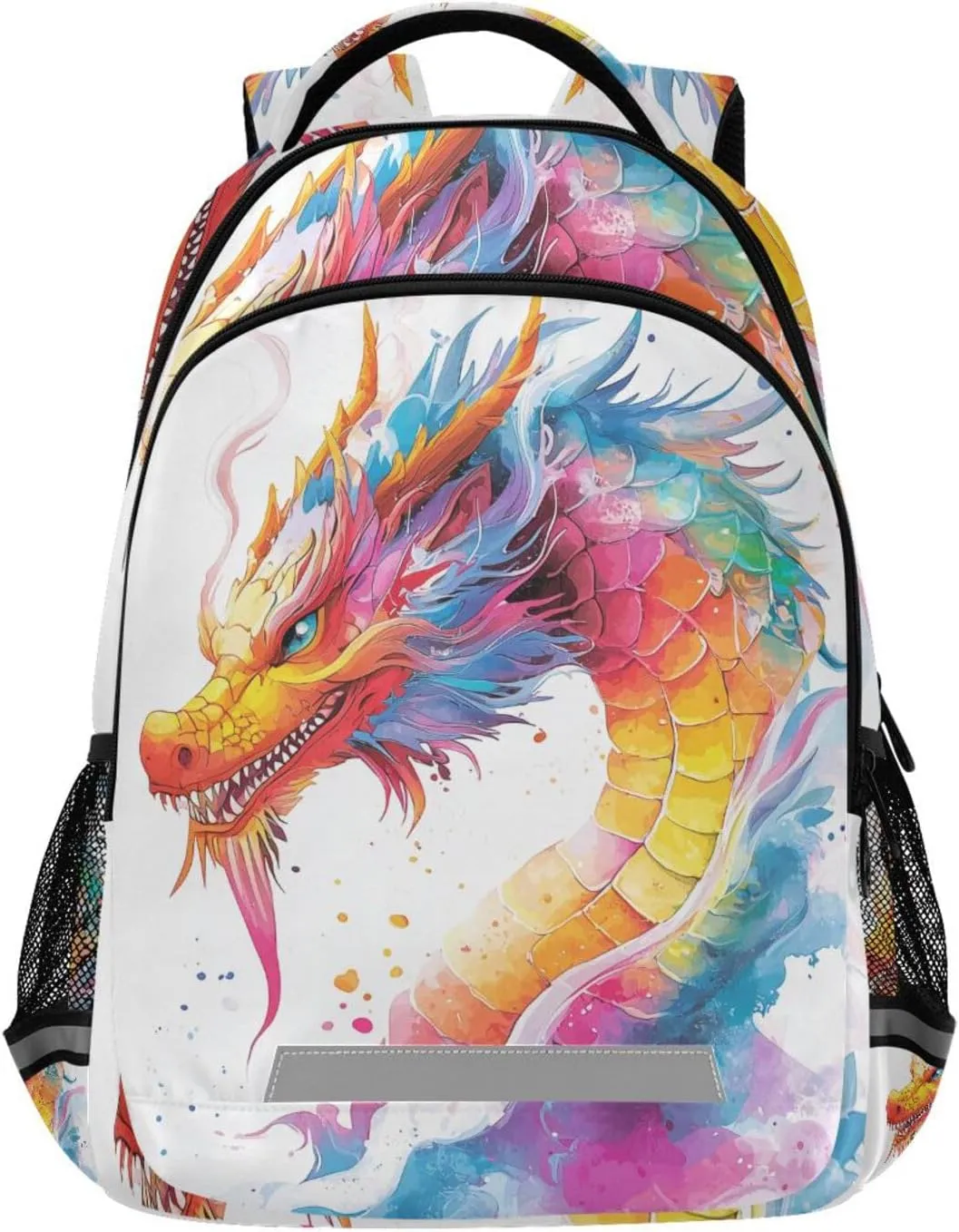 Rainbow Colorful Dragon Backpack for Boys Girls Elementary School Bag Kids Travel Bags Casual Rucksack Laptop Bookbag