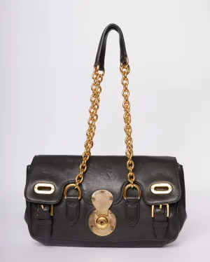 Ralph lauren Chain Link Trimmed Leather Bag