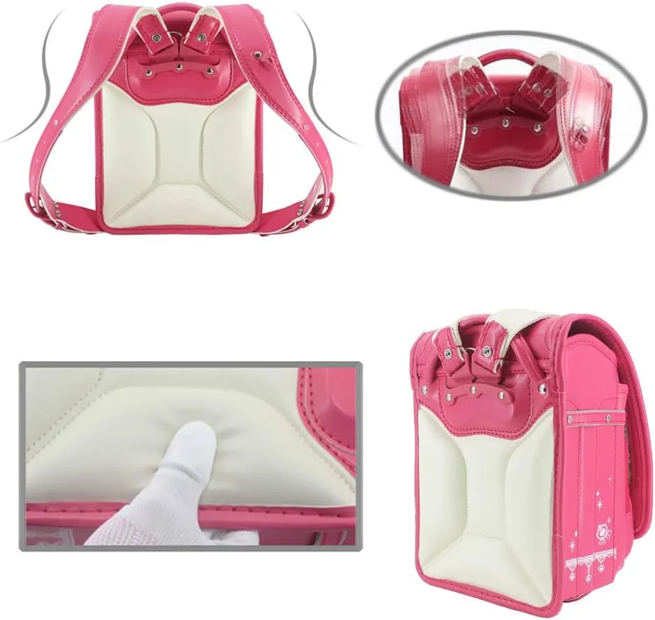 randoseru backpack ransel automatic janpanese school bag for kids PU leather waterpoof