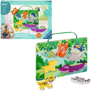 Ravensburger 4872 Play  Magnetic Wooden Feeling Puzzle: Jungle, Wooden Puzzle, Toy from 1 Year