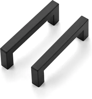 Ravinte 30 Pack 3-3/4 Inch Square Cabinet Handles Matte Black Pulls Drawer Pulls Kitchen Hardware Handles