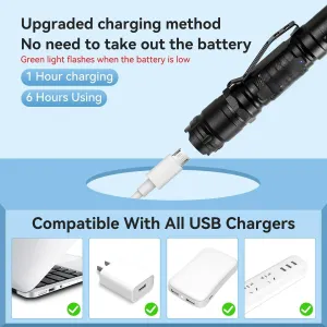 Red Laser Pointer High Power, Red Laser Pointer Indicator Light, Long Range Pointer for Hiking, USB Charge