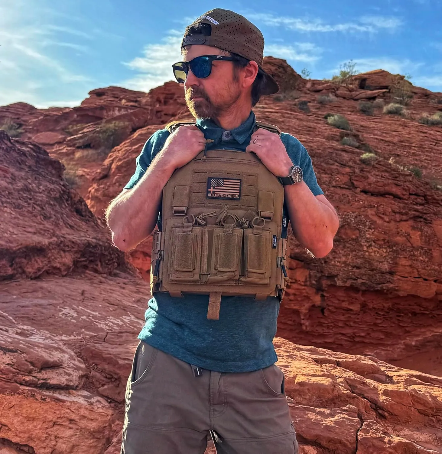 Redemption Crusader 2.0 Molle Quick Release Buckles Vest with Side Cummerbund Pouches and Triple Pouch