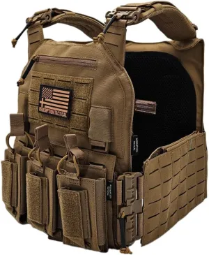 Redemption Crusader 2.0 Molle Quick Release Buckles Vest with Side Cummerbund Pouches and Triple Pouch