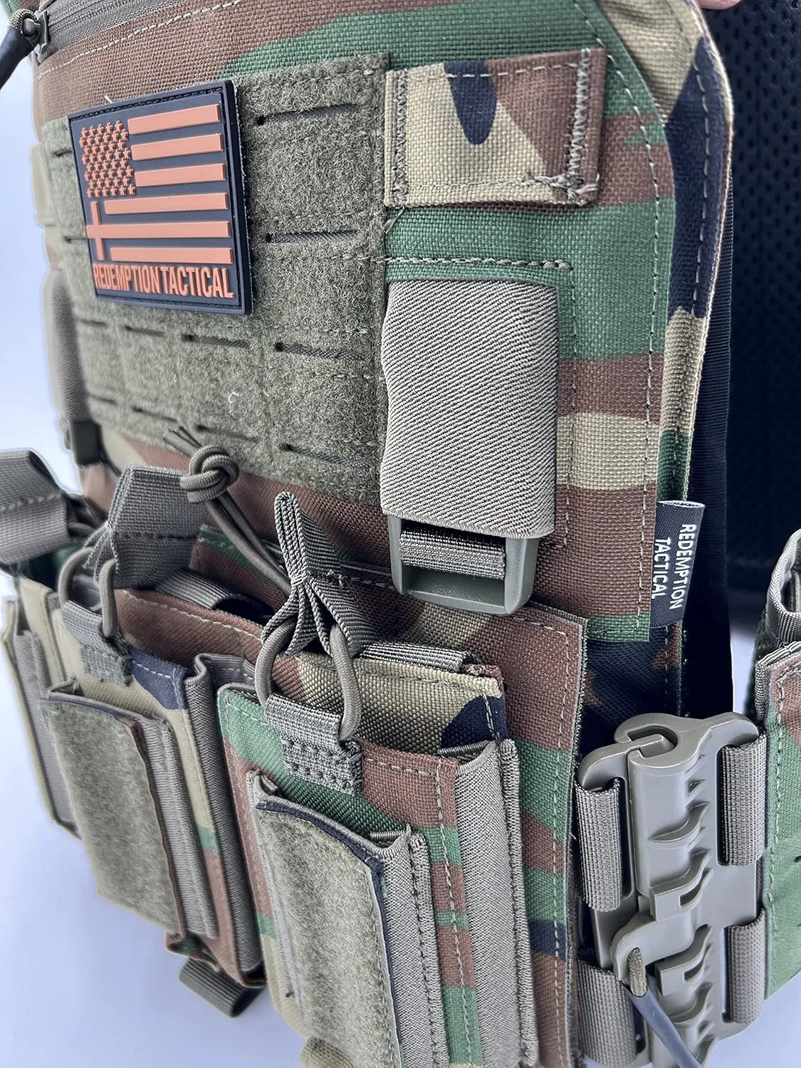 Redemption Crusader 2.0 Molle Quick Release Buckles Vest with Side Cummerbund Pouches and Triple Pouch