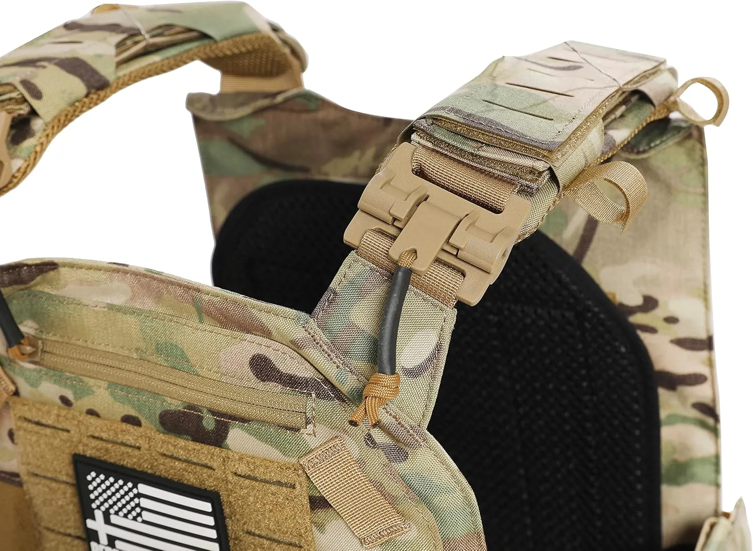 Redemption Crusader 2.0 Molle Quick Release Buckles Vest with Side Cummerbund Pouches and Triple Pouch
