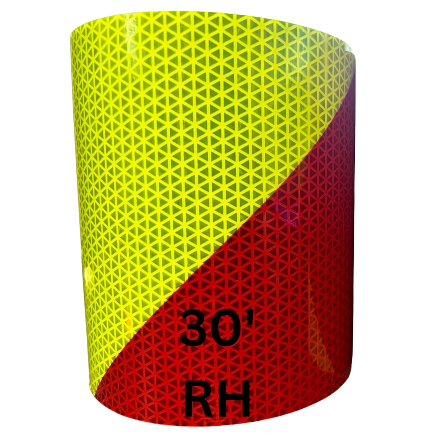 Reflective Solutions- V98 Chevron Reflective Tape- Lime Yellow Red Stripe- 6in x 30 feet Right Hand Slant- Orafol Oralite DOT-C2 SAE Certified- Made in USA Chevron Safety Tape for Cars, Trucks,Trailer