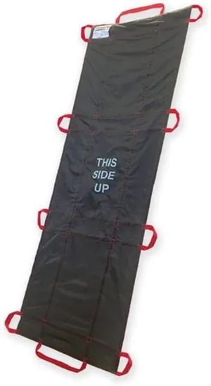 Rescue Essentials Brand Public Access QuikLitter, Red Nylon Handles, Non-Woven Fabric, 500 Lb Rated, Low Cost, Disposable for Patient Transfer, Casualty Evacuation