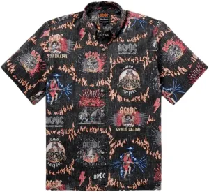Reyn Spooner Men's AC/DC for Those About to Rock Classic Button Front Shirt, Black