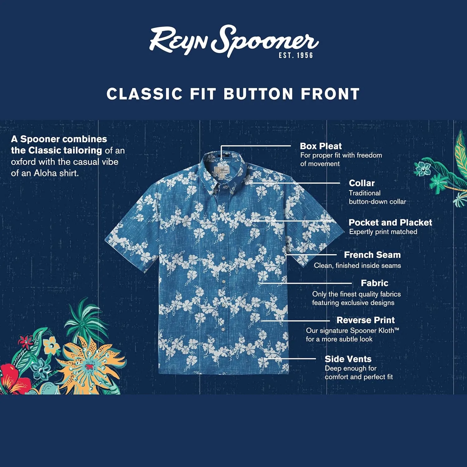 Reyn Spooner NCAA Hawaiian Aloha Shirt - Button Front