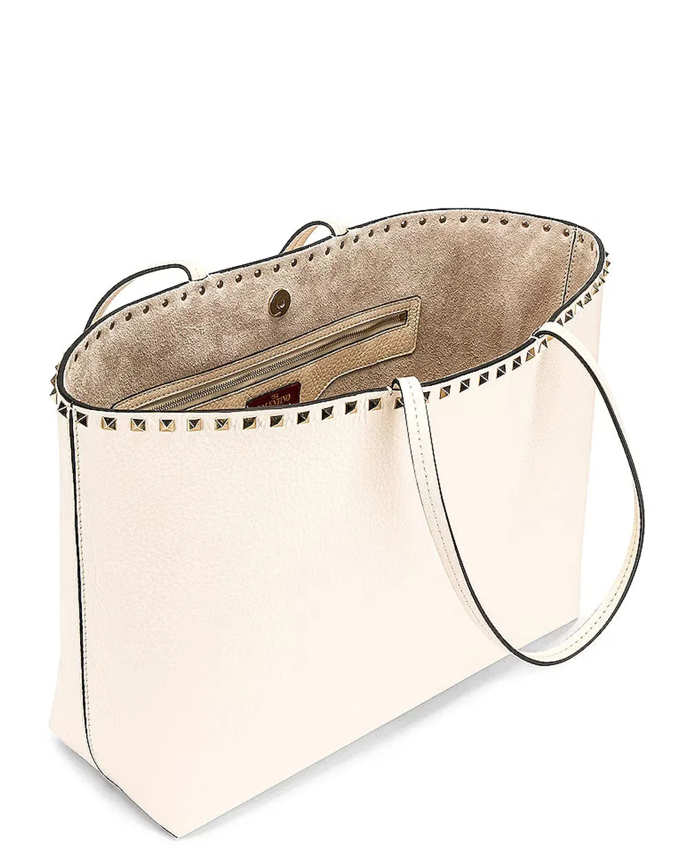 Rockstud Tote in Light Ivory