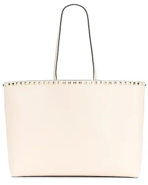 Rockstud Tote in Light Ivory