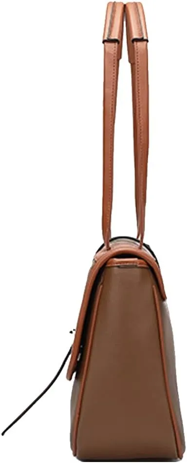 ROUROU Large Capacity Shoulder Bag for Women Genuine Leather Handbag Retro Tote Bag Casual Satchel