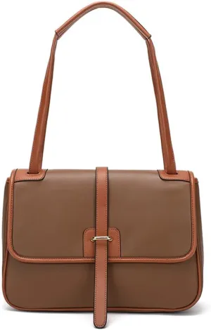 ROUROU Large Capacity Shoulder Bag for Women Genuine Leather Handbag Retro Tote Bag Casual Satchel