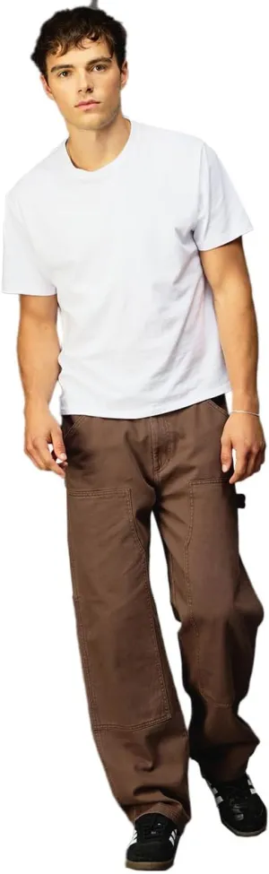 Rsq Straight Twill Utility Pants Chocolate