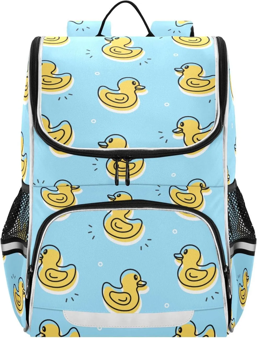 Rubber Duck Backpack Large Capacity Bookbag for Boys and Girls 16 Inches, with Night Reflective Strips, Multifunctional Computer Bag School Bag Travel Shoulder Bag