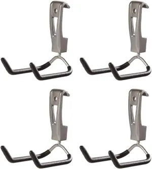 Rubbermaid 1784456 FastTrack Wall Mounted Rope, Hose, or Tool Garage Storage Utility Hook, Supports Up to 25 Pounds Each (4 Pack)