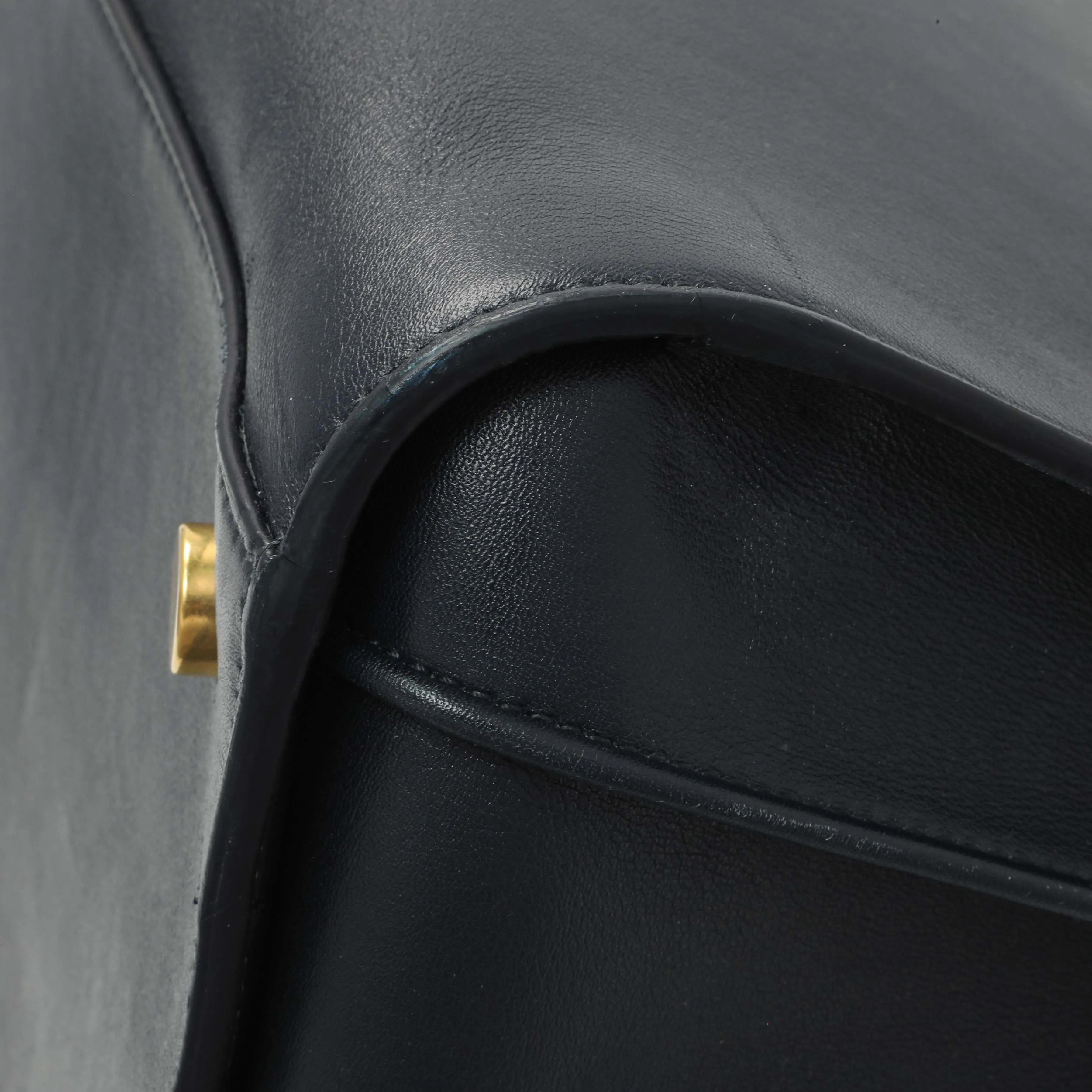Saint Laurent Navy Calfskin Large Sac De Jour