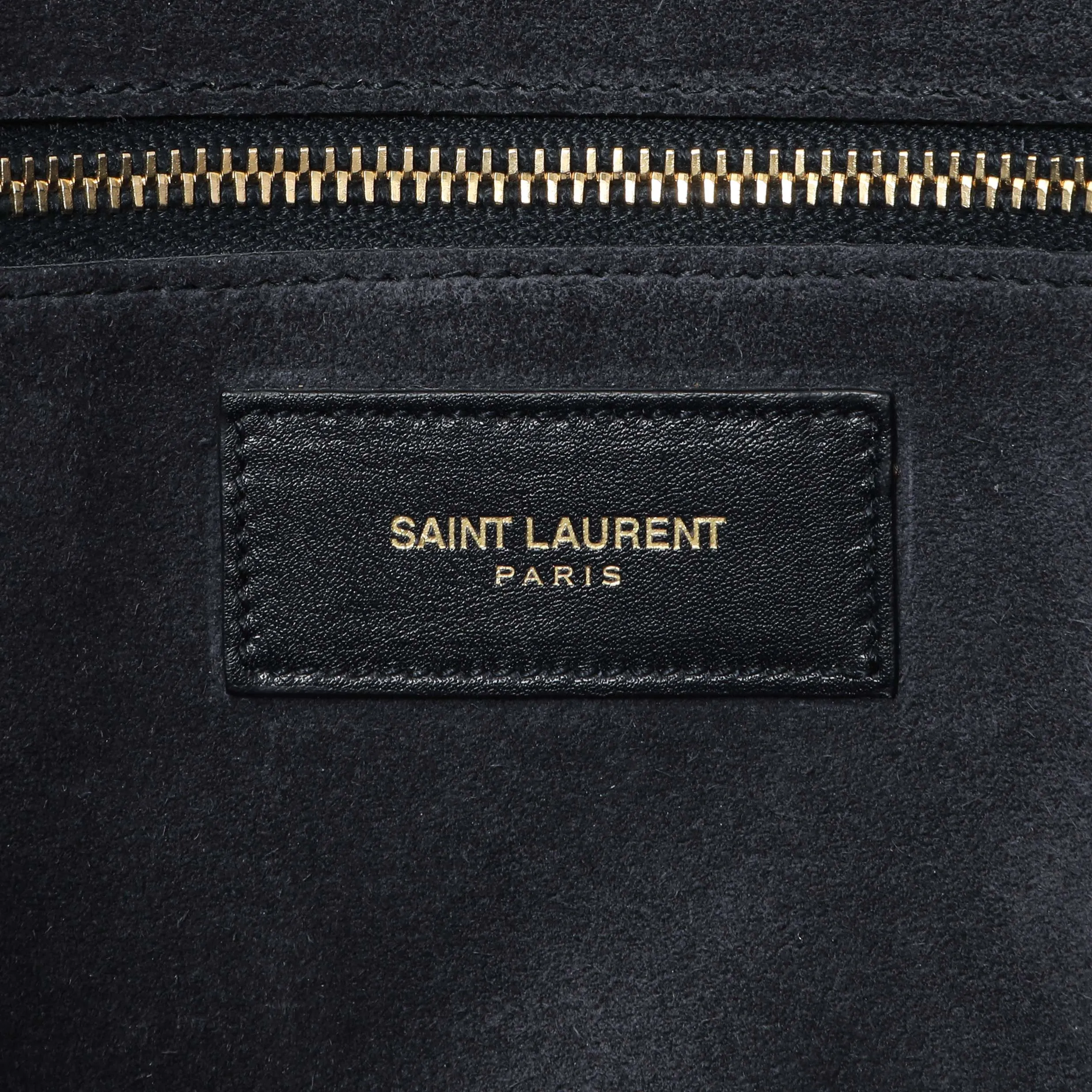 Saint Laurent Navy Calfskin Large Sac De Jour