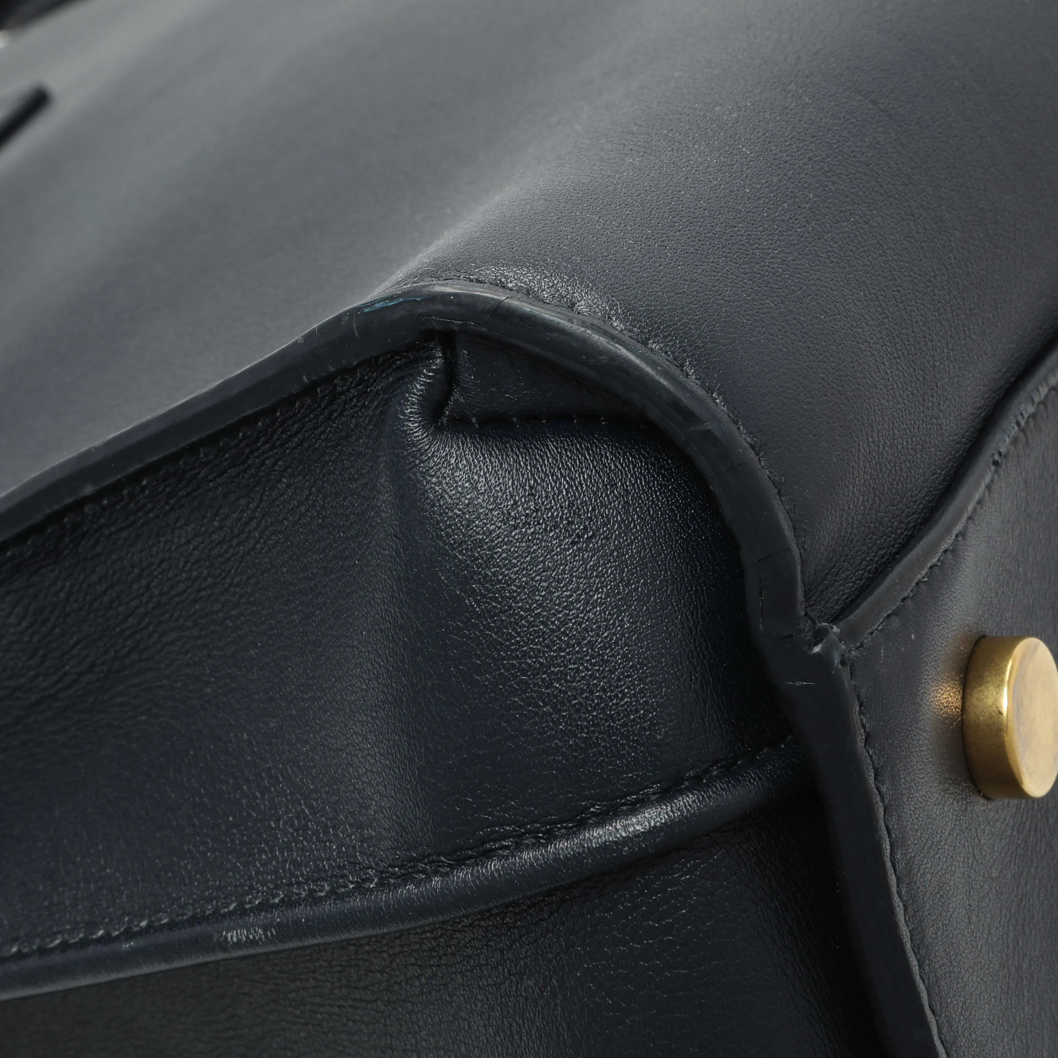 Saint Laurent Navy Calfskin Large Sac De Jour