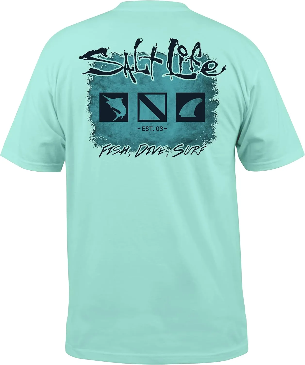Salt Life Men's Old School Short Sleeve Classic Fit Pocket Shirt